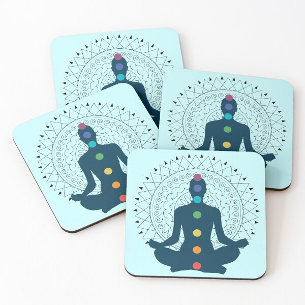 Item preview, Yoga 7 Chakras - Meditation & Mindfulness minimalistic art designed and sold by Patternrealm.