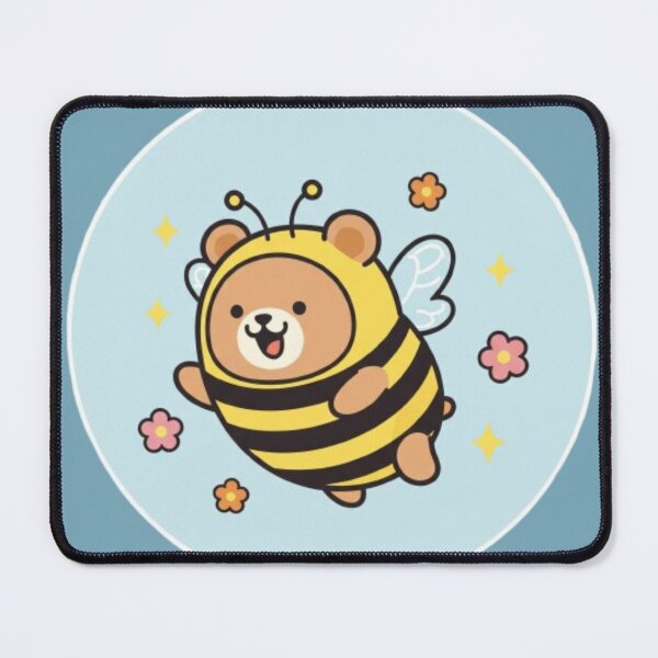 Item preview, Cute Bee Bear Flying with Flowers | Kawaii Bumblebear Sticker designed and sold by EverMuse_0_0.