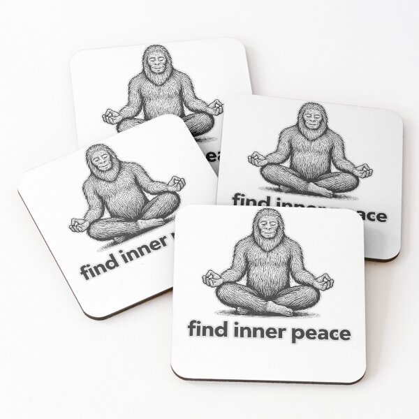 Item preview, Find Inner Peace – Meditating Bigfoot Zen T-Shirt designed and sold by Free Soul Designs.