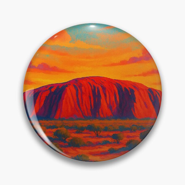 Item preview, Uluru Travel Poster designed and sold by Posterfolk.