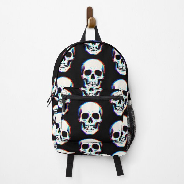 Item preview, Trippy Neon Glitch Skull – Psychedelic Vaporwave Vibes designed and sold by Taans-Creation.