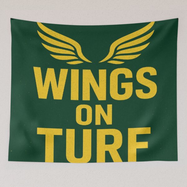 Item preview, College Poster: Wings on Turf designed and sold by VarsityVibes.