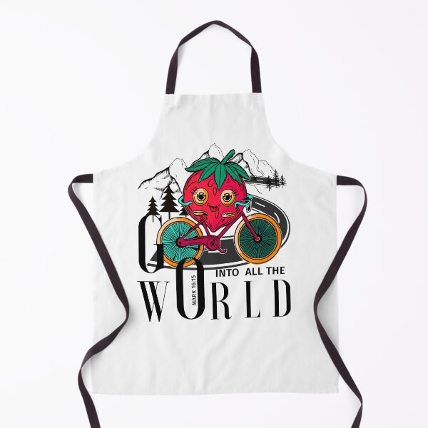 Item preview, Berry Biker Faith Tee – “Go Into All the World” Mark 16:15 | Christian Cycling Shirt designed and sold by jteart.