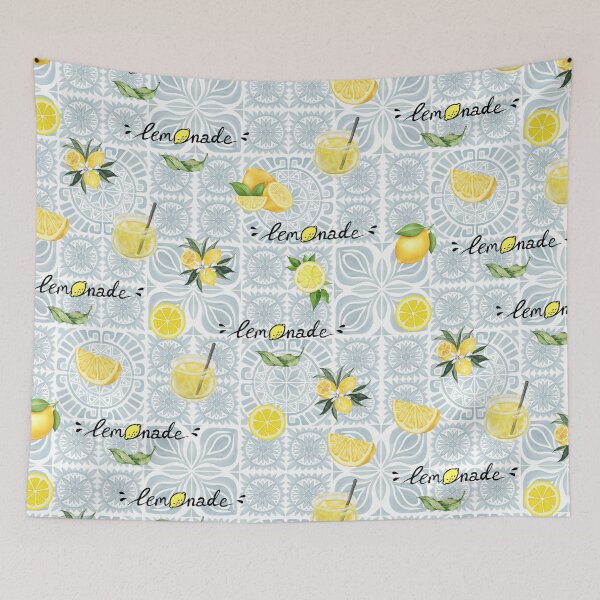 Item preview, Lemons Pattern on a Green Tile Design designed and sold by AlinaSCorner.