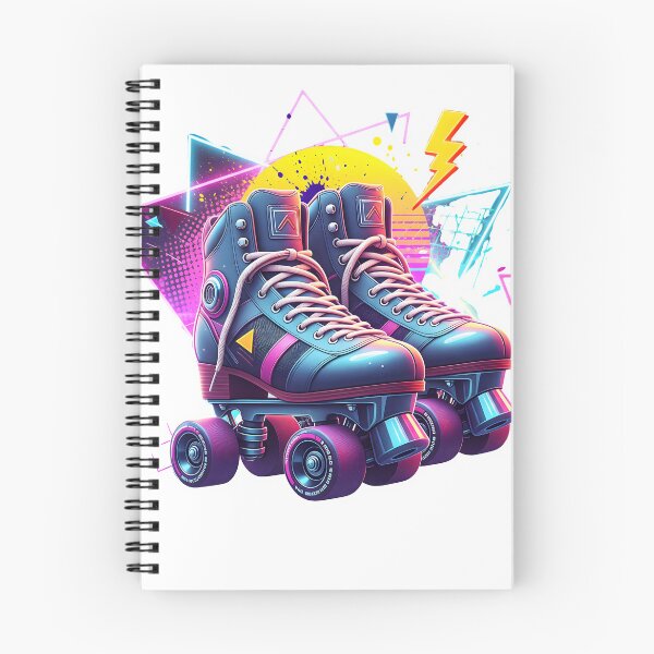 Artikelvorschau, Retro-Rollschuhe – Funky 80er-Jahre-Neon-Vibes entworfen und verkauft von Cullinan Art.