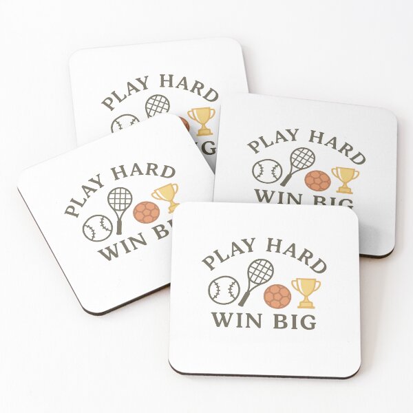 Item preview, Play Hard Win Big – Motivational Sports Quote Design for Athletes designed and sold by Fantsy-world.