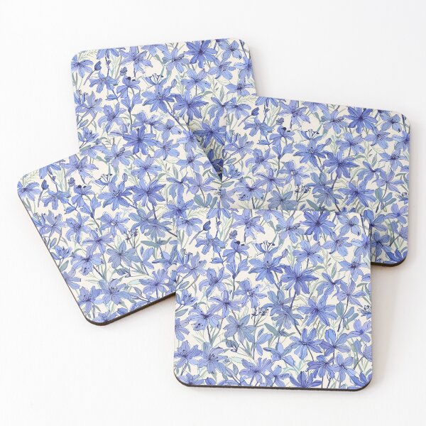 Item preview, Blue Flowers Patterns designed and sold by CoolPixels.