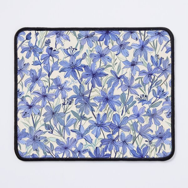 Item preview, Blue Flowers Patterns designed and sold by CoolPixels.