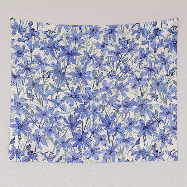 Item preview, Blue Flowers Patterns designed and sold by CoolPixels.