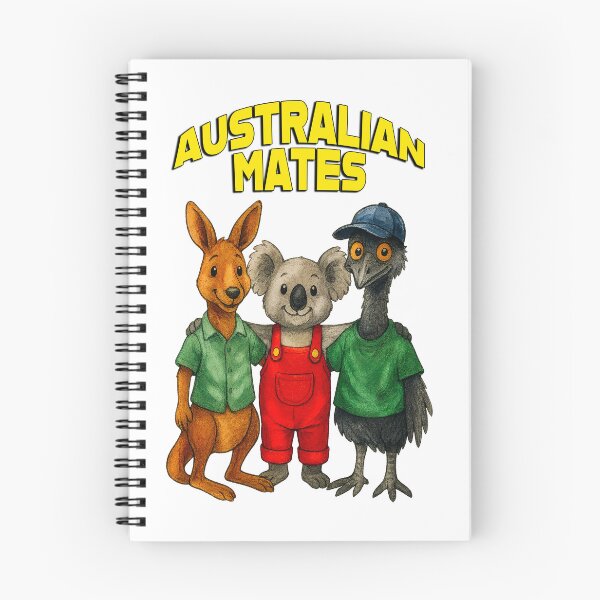 Item preview, Australian Mates – Cute Cartoon Kangaroo, Koala and Emu in Aussie Outfits designed and sold by Michael van der Hoorn.