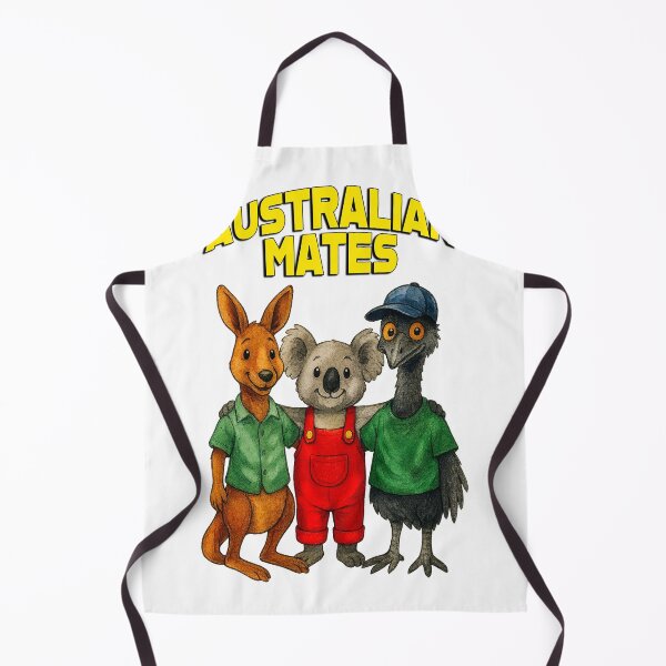 Item preview, Australian Mates – Cute Cartoon Kangaroo, Koala and Emu in Aussie Outfits designed and sold by Michael van der Hoorn.