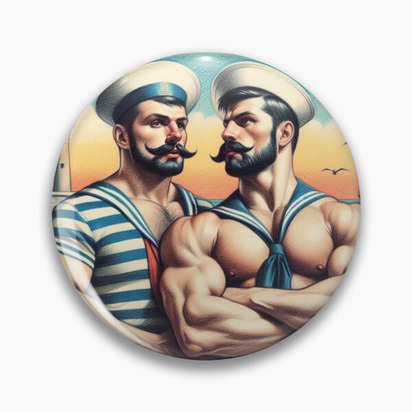 Item preview, 1920s French Vintage Gay Sailors Ahoy Gay Pride Graphic Design designed and sold by ItsAKinkThing.