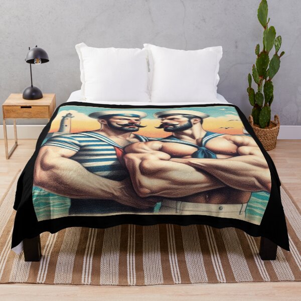 Item preview, 1920s French Vintage Gay Sailors Ahoy Gay Pride Graphic Design designed and sold by ItsAKinkThing.