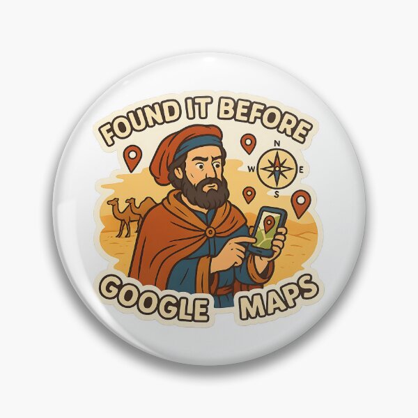 Item preview, Marco Polo – “Found It Before Google Maps” Funny Travel Design designed and sold by Cheerioza.