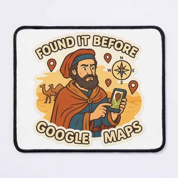 Item preview, Marco Polo – “Found It Before Google Maps” Funny Travel Design designed and sold by Cheerioza.