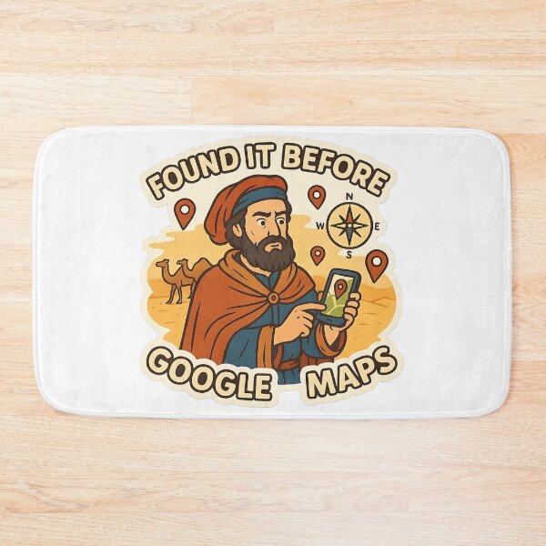 Item preview, Marco Polo – “Found It Before Google Maps” Funny Travel Design designed and sold by Cheerioza.