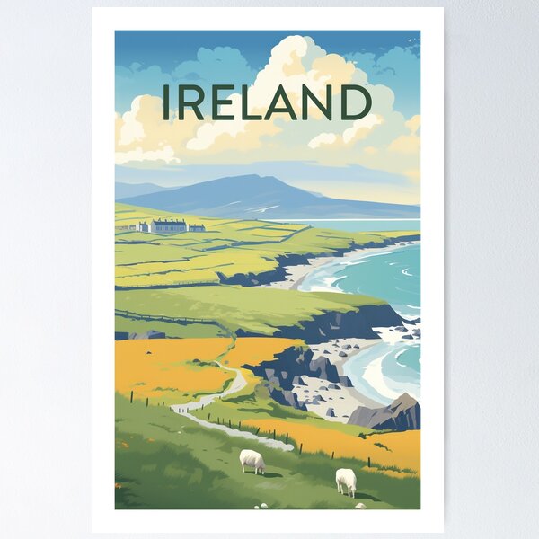 Vista previa del artículo con la obra «ARTE DE VIAJES EN IRLANDA», diseñado y vendido por MarkedArtPrints.