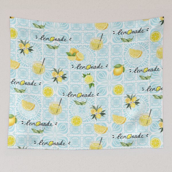 Item preview, Lemons Pattern on a Pale Turquoise Tile Design designed and sold by AlinaSCorner.