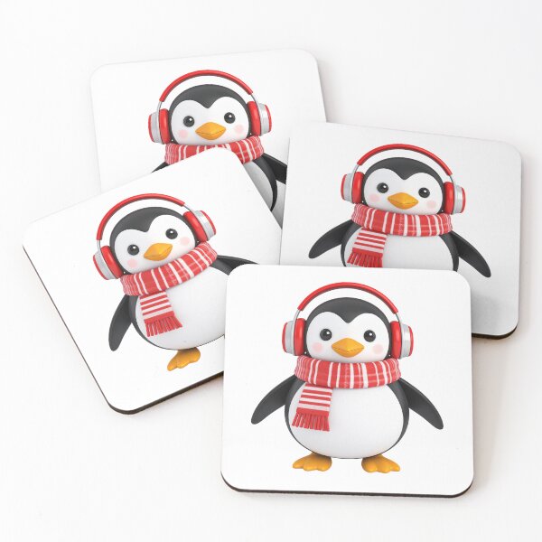 Item preview, 3D Cute Penguin with Scarf and Earmuffs – Winter Animal Design designed and sold by PrintCreations9.