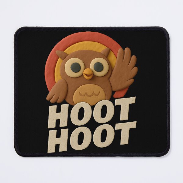 Item preview, Cute Hoot Hoot Clay Owl Art – Whimsical Animal Design designed and sold by AnTartstudios.
