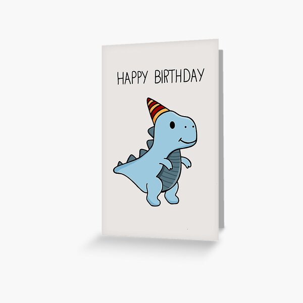 Item preview, Dinosaur birthday card designed and sold by artbybirgit.