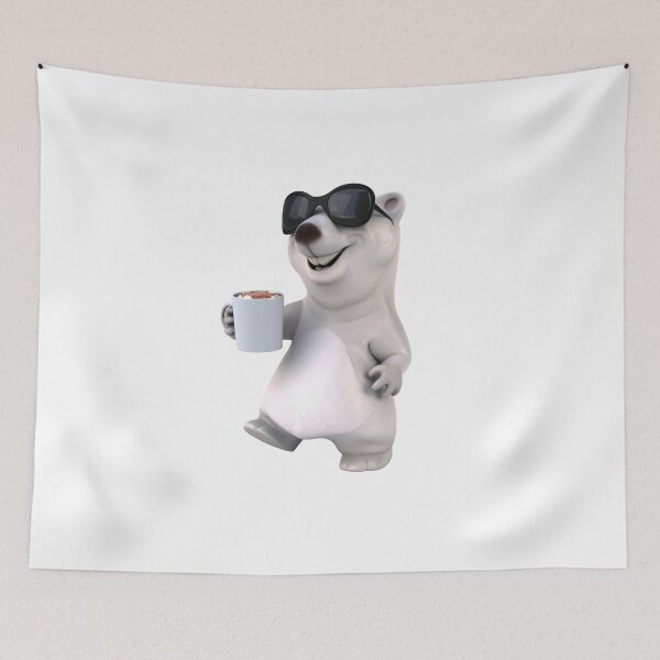 Item preview, 3D Cute Polar Bear Holding Hot Chocolate Mug – Winter Animal Design designed and sold by PrintCreations9.
