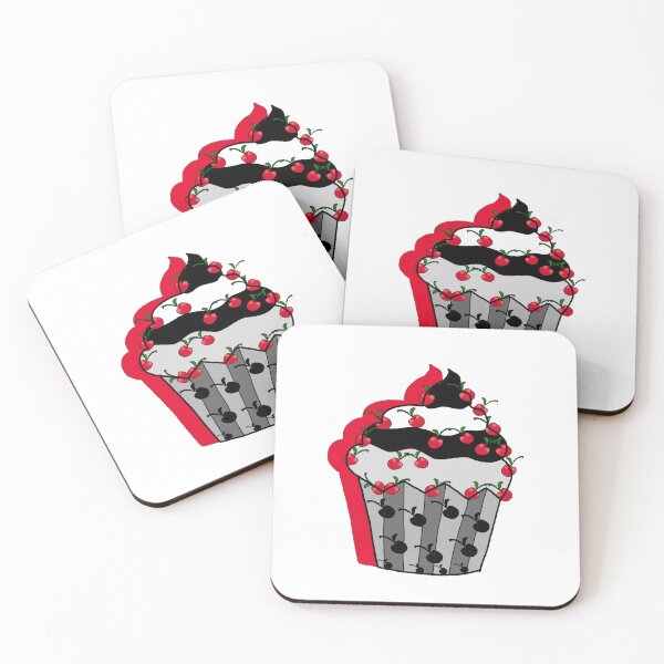 Item preview, Red and Black Cherry Cupcake designed and sold by LenKa25.