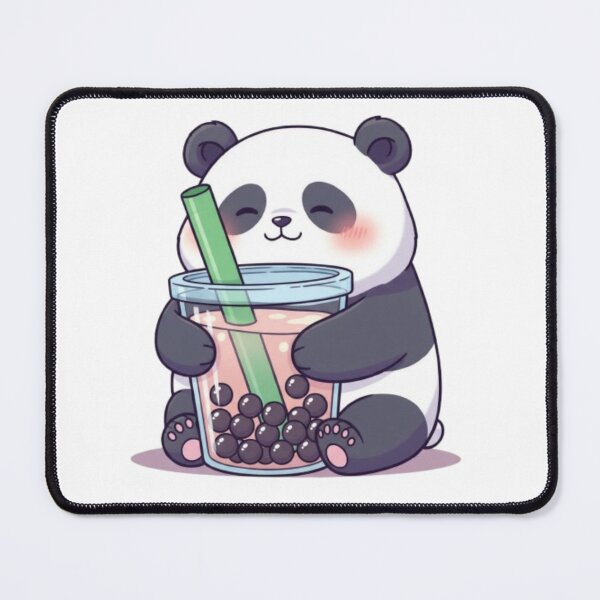 Item preview, Chubby Panda Boba Tea Lover | Kawaii Bubble Tea Panda Sticker designed and sold by EverMuse_0_0.