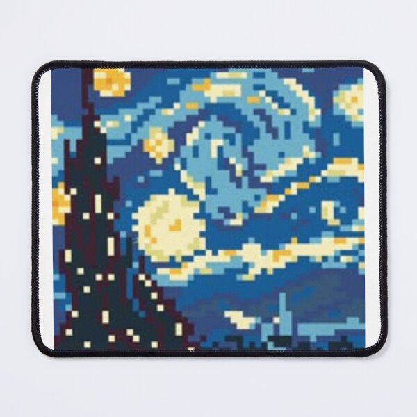 Item preview, Cool Pixel Art of Starry Night Painting designed and sold by darkskinbender.
