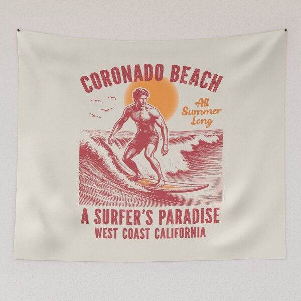 Item preview, Coronado Beach Surfers Paradise San Diego County California designed and sold by eclecTEEq.