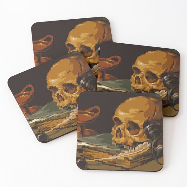 Item preview, Retro Pixel Skull Art designed and sold by darkskinbender.