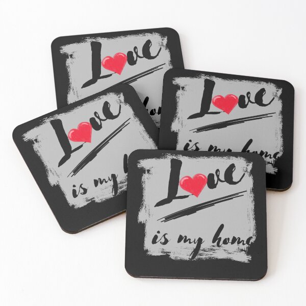 Item preview, Love Is My Home – Quote with Gray Background – Minimal Design designed and sold by SimplyForm.