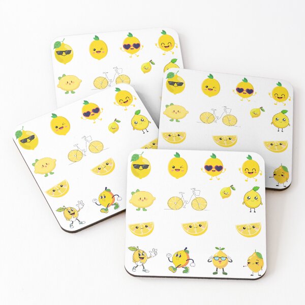Item preview, Happy Smiling Lemons, slices of lemons and lemonade pattern designed and sold by AlinaSCorner.