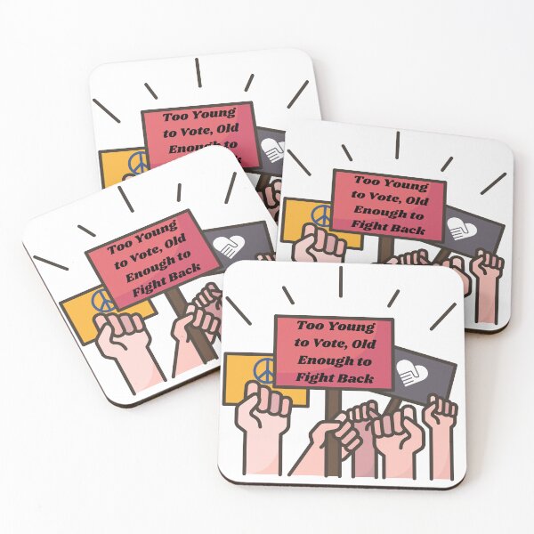 Item preview, Too Young to Vote Protest Design Youth Activism Art designed and sold by FreedomAndLove.