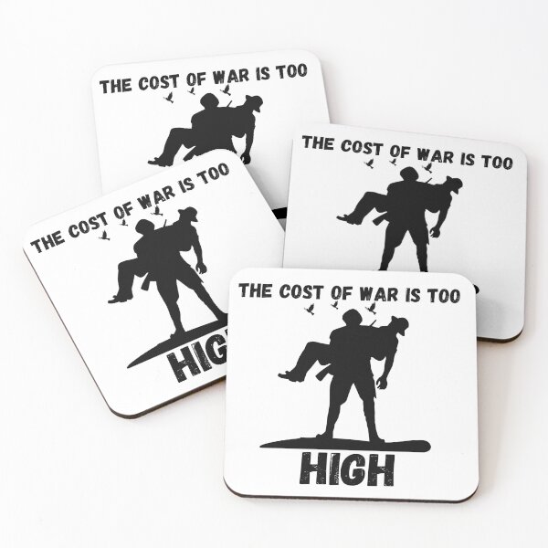 Item preview, The Cost of War Is Too High Anti-War Soldier Silhouette Art designed and sold by FreedomAndLove.