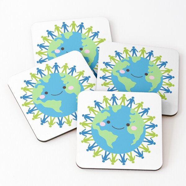 Item preview, Smiling Earth Unity Design Cute World Peace Art designed and sold by FreedomAndLove.