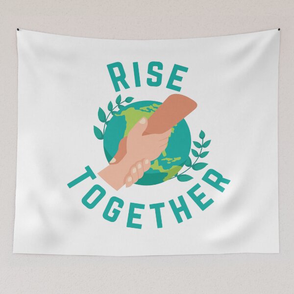 Item preview, Rise Together Earth Unity Design Empowerment & Solidarity Art designed and sold by FreedomAndLove.