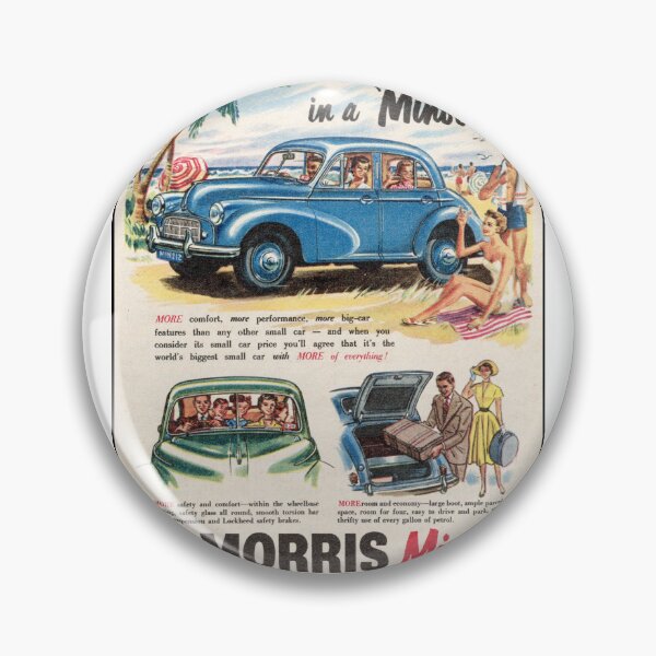 Item preview, 1955 Morris Minor Classic Car Advert - Vintage British Automotive Poster Retro Art designed and sold by taspaul.