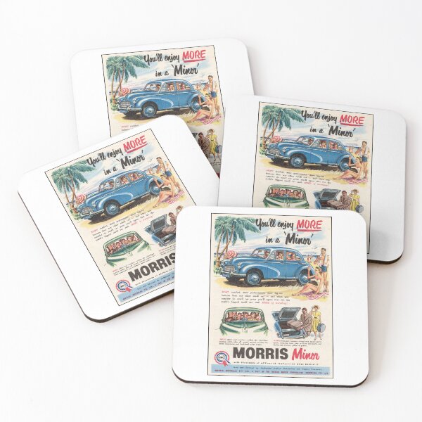 Item preview, 1955 Morris Minor Classic Car Advert - Vintage British Automotive Poster Retro Art designed and sold by taspaul.