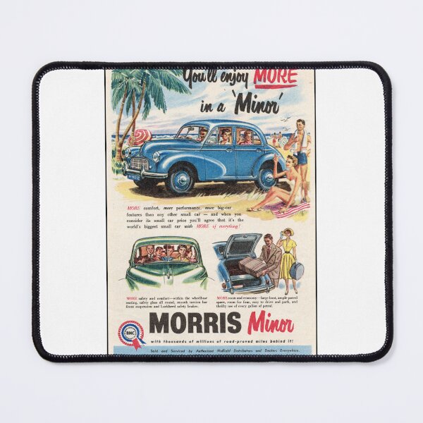 Item preview, 1955 Morris Minor Classic Car Advert - Vintage British Automotive Poster Retro Art designed and sold by taspaul.