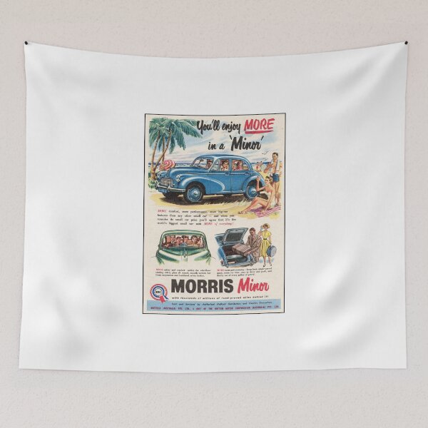 Item preview, 1955 Morris Minor Classic Car Advert - Vintage British Automotive Poster Retro Art designed and sold by taspaul.