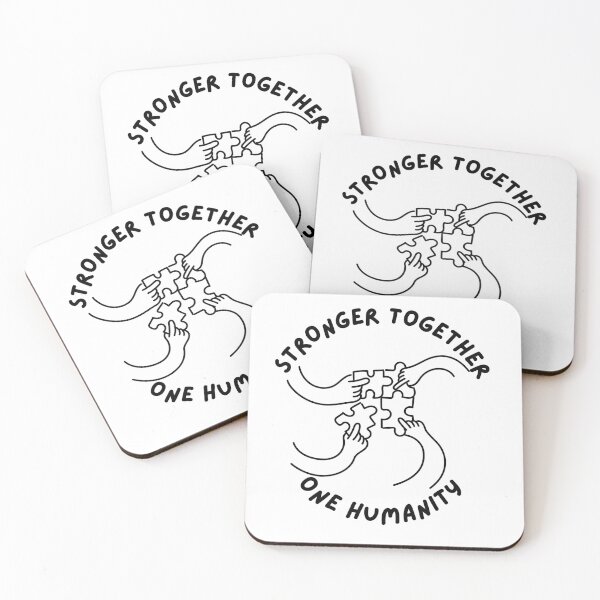 Item preview, Stronger Together One Humanity Unity Puzzle Hands Design designed and sold by FreedomAndLove.