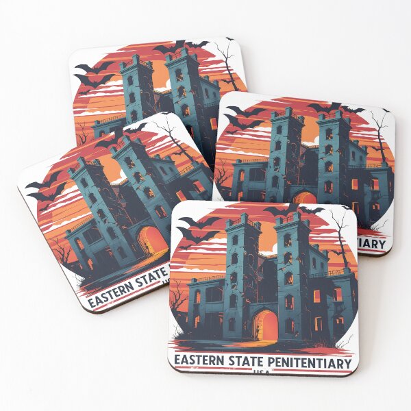 Item preview, Eastern State Penitentiary – Haunted Prison Art | Retro Gothic Halloween Design designed and sold by LoliDesignShop.