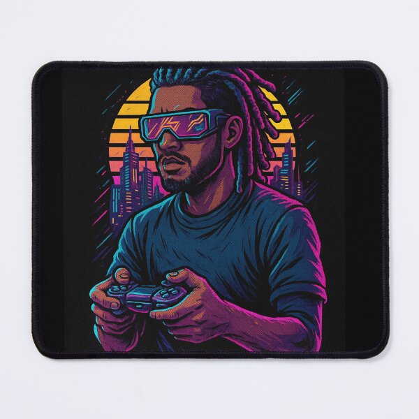 Item preview, cyberpunk boy playing a game on a pad designed and sold by MoReNdA83.