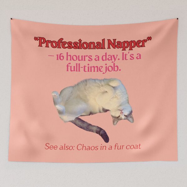 Item preview, Funny Cat Professional Napper designed and sold by HappyHavenStu.