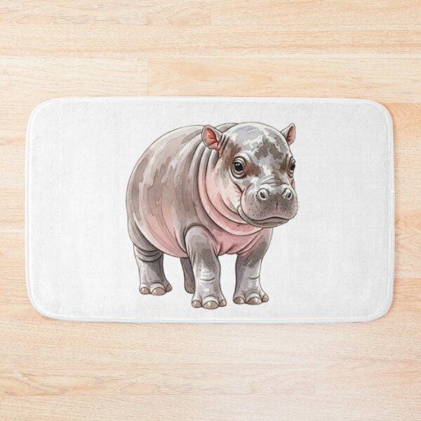Item preview, Angry Hippo Cub Baby Hippo Moo Deng designed and sold by savecloth.