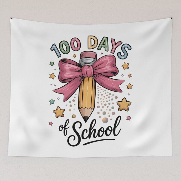 Item preview, 100 Days of School Girls Bow 100th Day of School designed and sold by Sea4Adventures.
