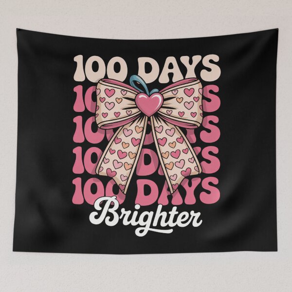 Item preview, 100 Days of School Girls Coquette Bow 100 Days Brighter designed and sold by Sea4Adventures.