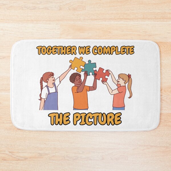 Item preview, Diverse Kids Holding Puzzle Pieces Unity Artwork designed and sold by FreedomAndLove.