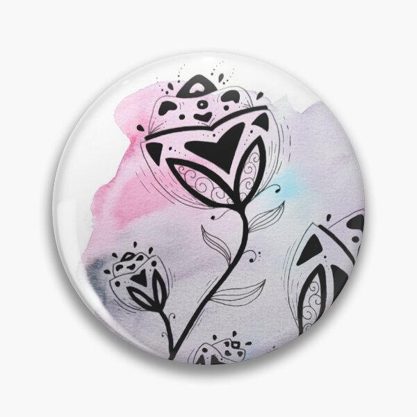 Item preview, Large flower - purple watercolor background designed and sold by GribouillStreet.